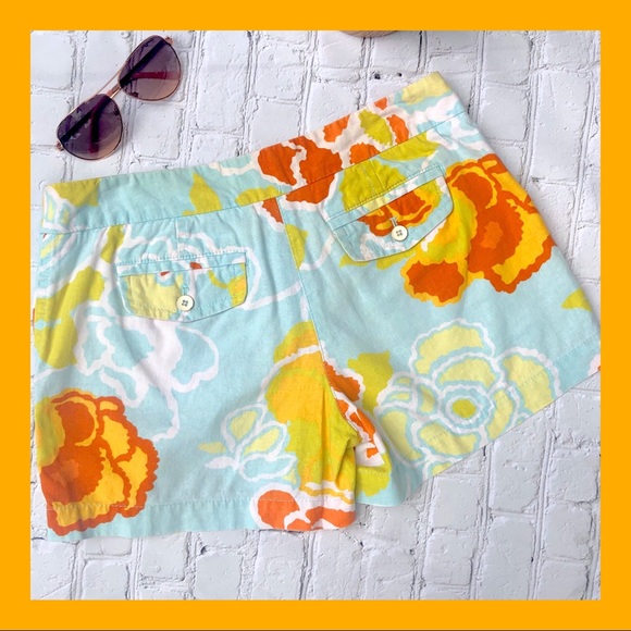 [loft] floral print linen blend shorts - Picture 2 of 4
